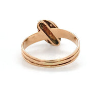 14k Gold Arts and Crafts Handwrought Genuine Natural Opal Ring size 5.5 (#J6348)