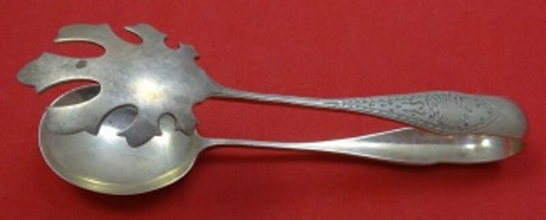 Colonial A Engraved by Whiting Sterling Silver Ice Tong 6 1/2" Vintage Serving