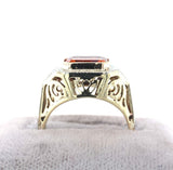 1.09ct Genuine Natural Citrine 10k Yellow Gold Filigree Ring Jewelry (#J5754)