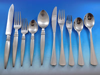 Designer Mixed Stainless Steel Flatware Set #3 Service 62 Pieces Modern Unused