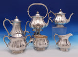 Arthur Stone Sterling Silver Tea Set 6pc Tilting Cradle (#8793) Beautiful!