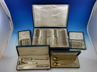 Henin and Cie French Sterling Silver Flatware Set Service 112 pcs Dinner Size