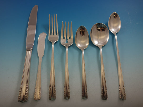 Chapel Bells by Alvin Sterling Silver Flatware Set For 12 Service 92 Pieces