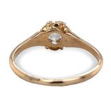 Victorian 14k Yellow Gold .37ct Rose Cut Genuine Natural Diamond Ring (#J7484)