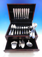 Baronesse by Jens Andersen Sterling Silver Flatware Set Service Danish 46 pcs