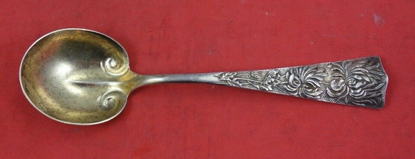Chrysanthemum by Shiebler Sterling Silver Sugar Spoon gold wash 5 5/8"