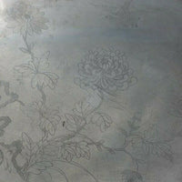 Chinese Sterling Silver Serving Plate with Chrysanthemum Bird Dragonfly (#6194)