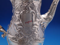 Irish Dublin 1775 Sterling Silver Coffee Pot Swans Birds Swags (#8390)