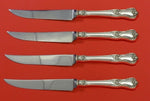 Memory Lane by Lunt Sterling Silver Steak Knife Set 4pc HHWS  Custom Made 8 1/2"