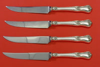 Memory Lane by Lunt Sterling Silver Steak Knife Set 4pc HHWS  Custom Made 8 1/2"