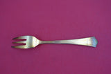 Town Hall by David Andersen Danish .830 Silver Pastry Fork w/white enamel 5 3/4"