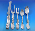 Chrysanthemum by Tiffany & Co Sterling Silver Flatware Set 12 Service 60 pcs Din