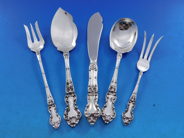 Meadow Rose by Wallace Sterling Silver Essential Serving Set Small 5-piece