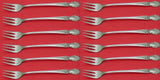Brocade by International Sterling Silver Cocktail Fork Set 12 pieces 5 1/2"