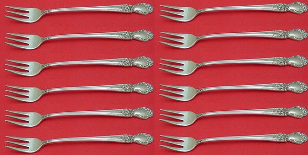 Brocade by International Sterling Silver Cocktail Fork Set 12 pieces 5 1/2"