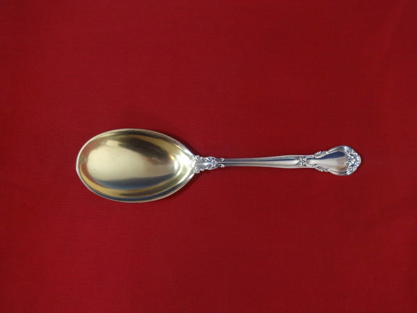 Chantilly by Birks Sterling Silver Berry Spoon Gold Washed Teardrop Shape 9"