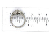 Art Deco 18k White Gold .23ct Genuine Natural Diamond Filigree Ring (#J6750)