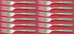 Contessina by Towle Sterling Silver Regular Fork Set of 12 pcs 7 3/8"