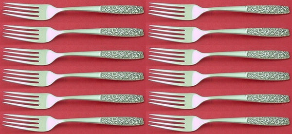Contessina by Towle Sterling Silver Regular Fork Set of 12 pcs 7 3/8"