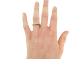 14k Yellow Gold Genuine Natural Rainbow Sapphire and Diamond Ring Band (#J4630)