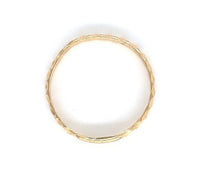 10k Yellow Gold Raised Geometric Baby Infant Band Ring Size 0 Jewelry (#J6188)