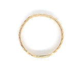 10k Yellow Gold Raised Geometric Baby Infant Band Ring Size 0 Jewelry (#J6188)
