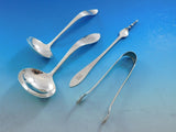 Antique Hammered by Shreve Sterling Silver Flatware Set Service Dinner 105 pcs