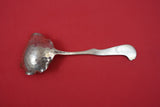 Pattern Unknown by Shiebler Sterling Gravy Ladle w/acid etched flowers 7 1/4"