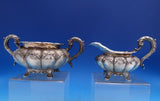 Edward Barnard English Georgian Sterling Silver Tea Set 4pc 3-D Gourds (#7502)