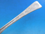 Lap Over Acid Etched by Tiffany Sterling Silver Serving Spoon Marigolds 8 5/8"