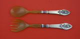 Fuchsia by Georg Jensen Sterling Silver Salad Serving Set w/ bone 9 1/8"