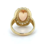 18k Yellow Gold Precious Imperial Genuine Natural Topaz and Diamond Ring #J6370