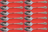 Rose Point by Wallace Sterling Silver Teaspoon 6" Set of 12