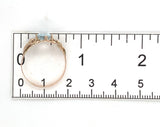 10k Yellow Gold Ring with 1.15ct Oval Genuine Natural Aquamarine w/Leaves #J6767