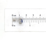 Platinum 1.80cttw Blue Genuine Sapphire Stud Earrings w/Diamond Halo (#J6719)