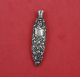 Heraldic by Whiting Sterling Perfume Vial w/ pierced Cap #1912 wt 8.5ozt  2 3/4"