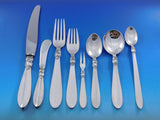 Princess Fuchsia by Frigast Sterling Silver Flatware Set Service 73 Pcs Dinner
