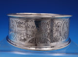 William Kerr Sterling Silver Child's Bowl Acid Etched with Four Seasons (#7771)
