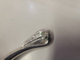 Patty Fawn Sterling Silver Baby Spoon Wider w/ Inlay Abalone Eyes Lelooska Tribe