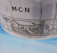 Noah's Ark by Tiffany and Co Sterling Silver Child's Set 3pc Acid Etched (#3722)