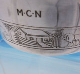 Noah's Ark by Tiffany and Co Sterling Silver Child's Set 3pc Acid Etched (#3722)