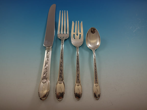 Mastercraft by Alvin Sterling Silver Flatware Set Service 48 PC C Mono Dinner
