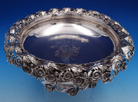 Redlich Sterling Silver Centerpiece Bowl #1699 Pierced Leaf Flower Border #8249