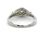 Art Deco 18k White Gold Filigree .16ct Genuine Natural Diamond Ring (#J6182)