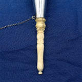 Sterling Tussie Mussie with Scalloped Rim Original Pin and Chain 4 3/4" (#J7464)