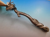 Chinese Export by Unknown Sterling Silver Serving Spoon Realistic Dragon 13 1/2"