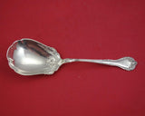 Tudor by Lunt Sterling Silver Berry Spoon w/ roses in bowl 8 1/4"