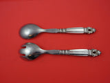 Acorn by Georg Jensen Sterling Silver Salad Serving Set HH WS 3-Tine Fork 8 1/2"
