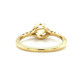 14k Yellow Gold Filigree Ring w/ .61ct Yellow Genuine Natural Sapphire (#J5567)