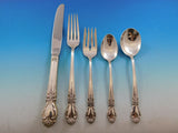 Brocade by International Sterling Silver Flatware Set 12 Service 62 pcs Dinner